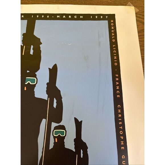 Rare 1996 Team Lexus Rossignol World Pro Ski Tour Poster Club Med Felix McGrath - Picture 6 of 11